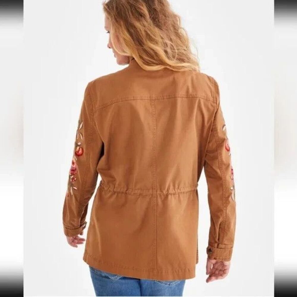 Style & Co. Macy's Safari Style Jacket embroidered New w Tags - Picture 2 of 4